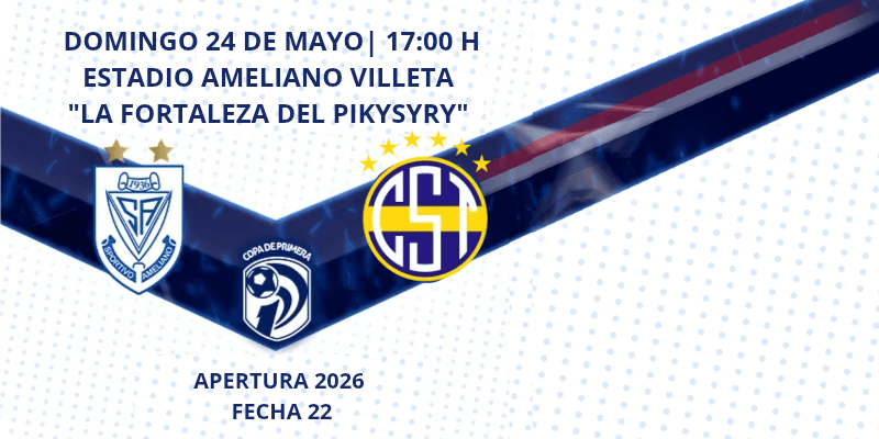 Imagen del evento Ameliano vs Sportivo Trinidense  - Torneo Apertura 2026 - Fecha 22